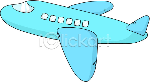 사람없음 EPS 아이콘 교통수단 대중교통 비행기 산업 운송업 컬러 하늘색 한대 항공교통