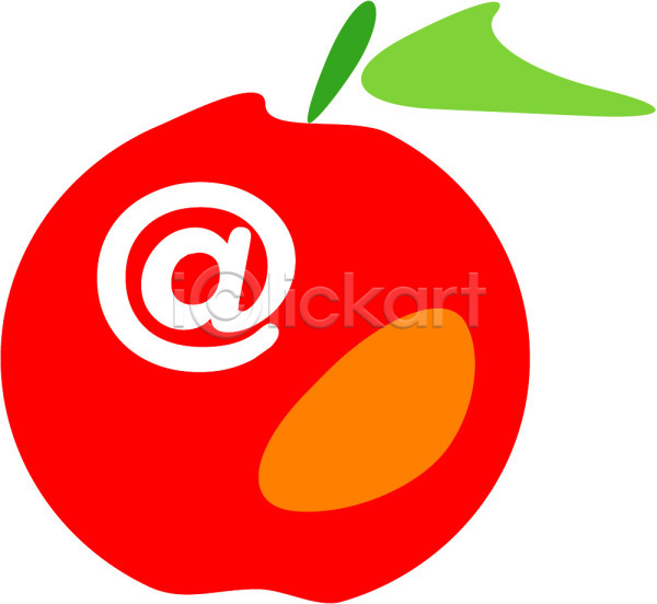 사람없음 EPS 아이콘 골뱅이(기호) 과일 기호 빨간색 사과(과일) 상징 식물 음식 인터넷 컬러 통신 한개