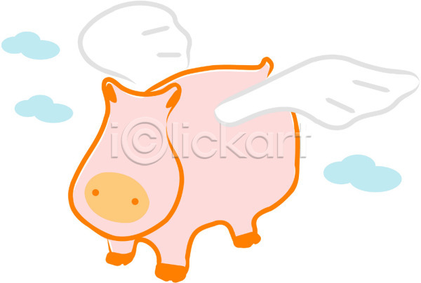 상상 사람없음 EPS 아이콘 가축 구름(자연) 날개(비행) 동물 돼지 비행 육지동물 척추동물 천사 캐릭터 포유류 하늘 한마리