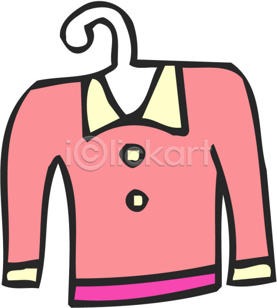 사람없음 EPS 아이콘 분홍색 상의 여성복 옷 옷걸이 컬러 티(의류) 티셔츠 한개