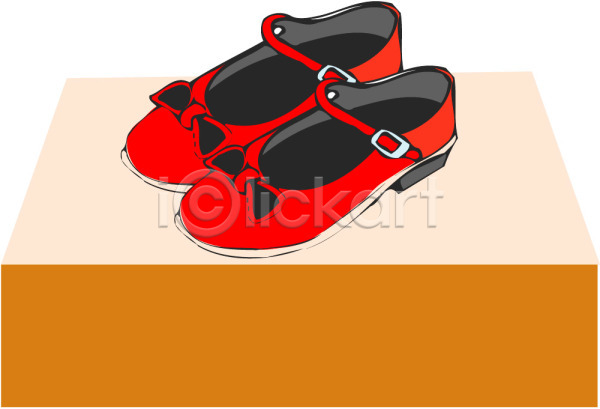 사람없음 EPS 아이콘 구두 단화 빨간색 숙녀화 신발 여성화 오브젝트 잡화 전시 진열장 컬러 한켤레