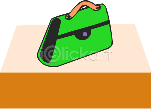 사람없음 EPS 아이콘 가방 사무용품 서류가방 연두색 오브젝트 잡화 전시 진열장 컬러 한개