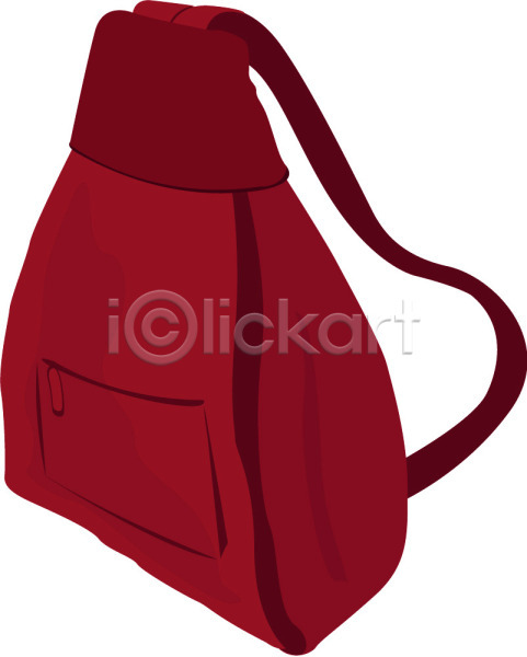 사람없음 EPS 아이콘 가방 갈색 배낭 배낭가방 여성용가방 오브젝트 잡화 컬러 한개 핸드백