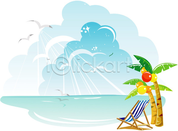 휴식 사람없음 EPS 일러스트 바다 바캉스 백그라운드 야외 여름(계절) 여름휴가 여행 자연 주간 클립아트 풍경(경치) 해변 휴가