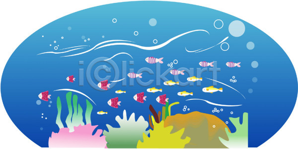사람없음 EPS 일러스트 관상어 동물 바다 백그라운드 어류 자연 척추동물 클립아트 풍경(경치) 해저 해조류