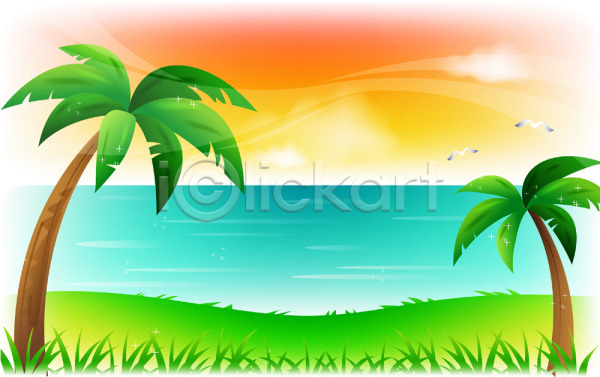 사람없음 EPS 일러스트 계절 구름(자연) 나무 노을 바다 백그라운드 사계절 섬 식물 야외 야자수 여름(계절) 자연 주간 풍경(경치) 하늘 해변