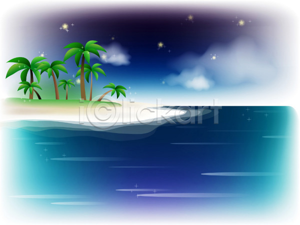 사람없음 EPS 일러스트 계절 구름(자연) 바다 밤바다 백그라운드 별 사계절 섬 야간 야외 야자수 여름(계절) 자연 풍경(경치) 하늘 해변 휴양지