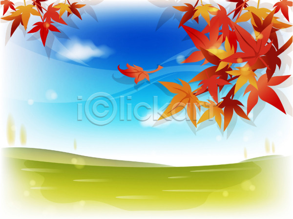 사람없음 EPS 일러스트 가을(계절) 가을배경 계절 나무 낙엽 단풍 단풍나무 백그라운드 사계절 식물 야외 자연 주간 초원(자연) 풍경(경치) 하늘
