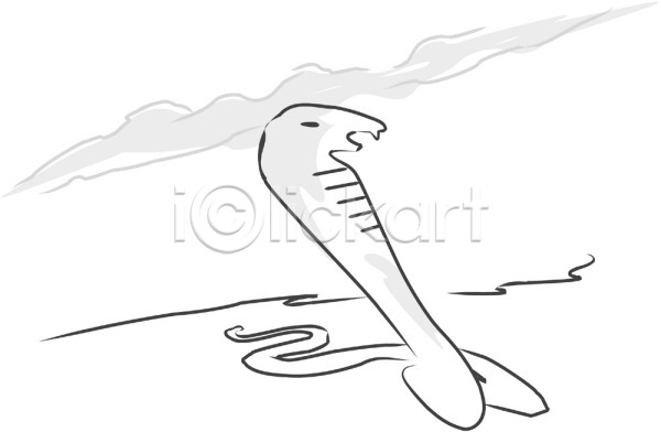 사람없음 EPS 일러스트 구름(자연) 독사 동물 뱀 뱀띠 사막 십이지신 야외 운세 척추동물 코브라 클립아트 파충류 한마리