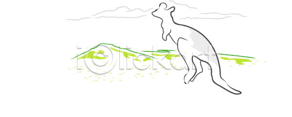 사람없음 EPS 일러스트 구름(자연) 나라 동물 동물캐릭터 산 야생동물 야외 오세아니아 외국문화 육지동물 척추동물 캥거루 캥거루캐릭터 클립아트 포유류 한마리 호주
