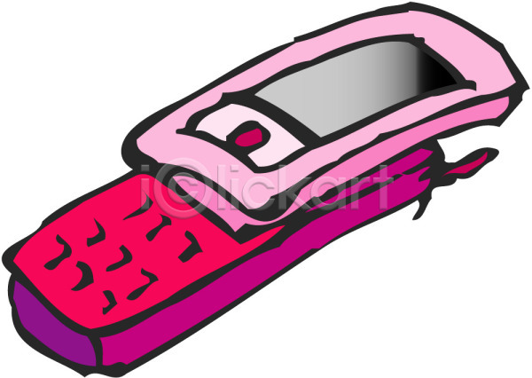 사람없음 EPS 아이콘 모바일 무선통신 분홍색 슬라이드 슬라이드폰 오브젝트 전화기 컬러 통신 통신기기 통화 한개 핸드폰 휴대용