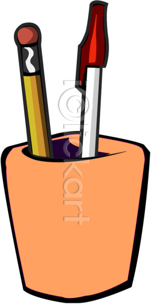 사람없음 EPS 아이콘 문구용품 볼펜 연필 연필꽂이 오브젝트 펜 필기구 필통 학용품