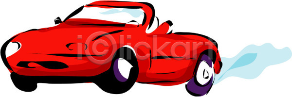 사람없음 EPS 아이콘 교통 교통수단 빨간색 스포츠카 승용차 오픈카 운송업 육상교통 자동차 차(자동차) 컬러 한대