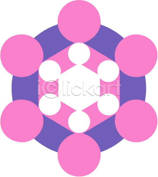 사람없음 EPS 일러스트 도형문양 디자인 무늬 문양 백그라운드 보라색 분홍색 원형 육각형 컬러 클립아트