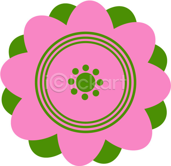 사람없음 EPS 일러스트 꽃무늬 디자인 무늬 문양 백그라운드 분홍색 식물문양 원형 전통문양 초록색 컬러 클립아트 패턴