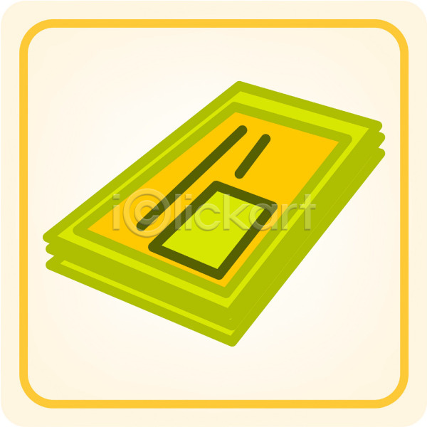 사람없음 EPS 아이콘 노란색 명함 명함집 사각형 신분증 연두색 오브젝트 컬러