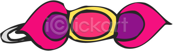 사람없음 EPS 일러스트 국내일러스트 머리핀 여성용품 오브젝트 잡화 장신구 한개