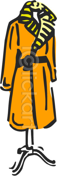 사람없음 EPS 아이콘 노란색 마네킹 상의 여성복 옷 외투 전시 진열장 컬러 코트 한개