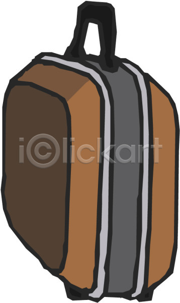 사람없음 EPS 아이콘 가방 갈색 여행 여행가방 오브젝트 잡화 캐리어 컬러 한개 휴가