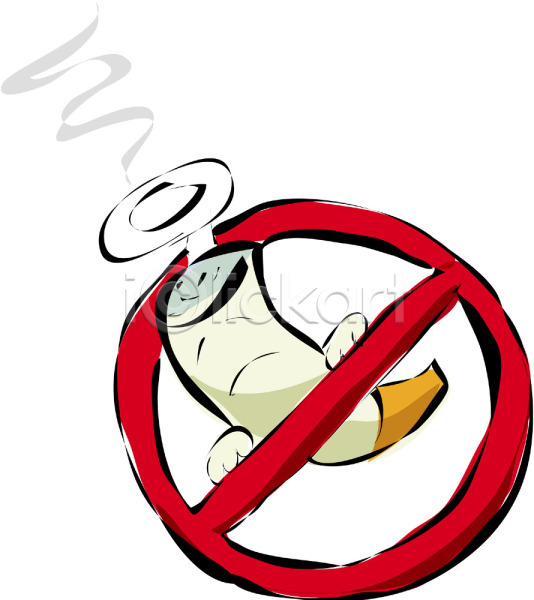 사람없음 EPS 일러스트 금연 금지 담배 상징 안내 연기 캐릭터 클립아트 표시 흡연 흡연금지