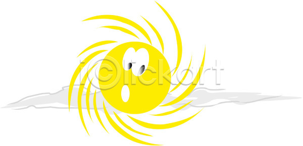 사람없음 EPS 일러스트 구름 날씨 노란색 놀람 맑음 일러캐릭터 자연 자연요소 캐릭터 컬러 클립아트 태양 표정 하늘