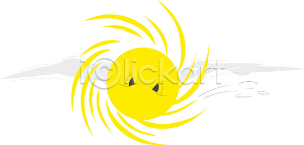 사람없음 EPS 일러스트 구름(자연) 날씨 노란색 더위 맑음 자연 자연요소 캐릭터 컬러 클립아트 태양 하늘 해