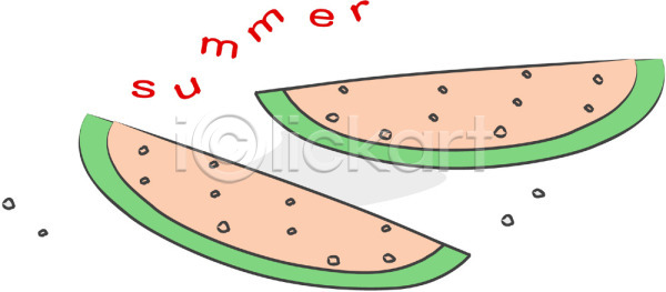 사람없음 EPS 아이콘 계절 과일 농작물 두조각 문자 수박 식물 알파벳 여름(계절) 여름음식 연두색 영어 제철과일 제철음식 주황색 컬러