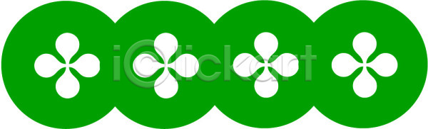 사람없음 EPS 일러스트 네잎클로버 디자인 무늬 문양 백그라운드 식물문양 원형 전통문양 초록색 컬러 클립아트 패턴