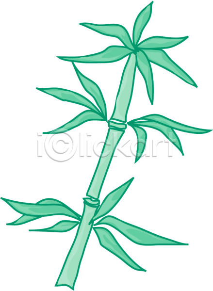 사람없음 EPS 아이콘 나무 대나무 사군자 식물 초록색 컬러 한그루