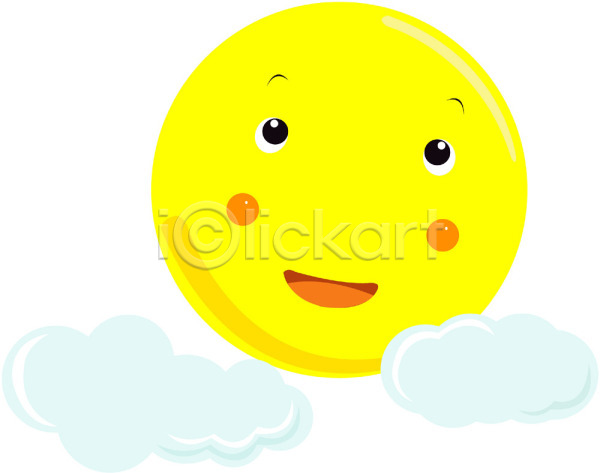 사람없음 EPS 아이콘 구름(자연) 노란색 달 보름달 자연 자연요소 캐릭터 컬러 하늘