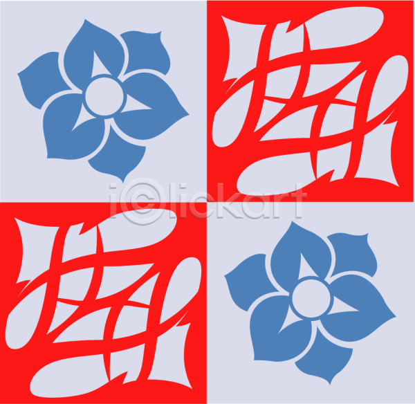 사람없음 EPS 일러스트 꽃무늬 남색 덩굴 디자인 무늬 문양 백그라운드 빨간색 사각형 식물문양 전통문양 줄기 컬러 클립아트 패턴