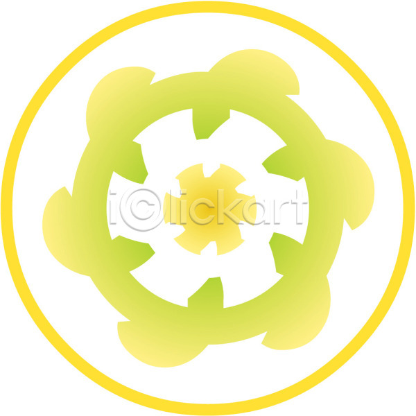 사람없음 EPS 일러스트 꽃무늬 노란색 디자인 무늬 문양 백그라운드 식물문양 원형 전통문양 컬러 클립아트