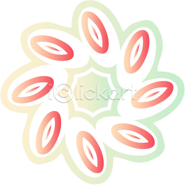 사람없음 EPS 일러스트 꽃무늬 꽃씨 디자인 무늬 문양 백그라운드 빨간색 식물문양 연두색 원형 전통문양 컬러 클립아트