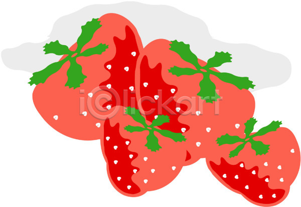 사람없음 EPS 아이콘 과일 딸기 빨간색 식물 음식 컬러