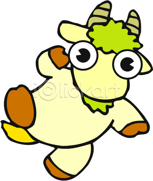 사람없음 EPS 일러스트 가축 동물 염소 육지동물 척추동물 초식동물 캐릭터 클립아트 포유류 한마리