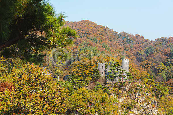 사람없음 JPG 포토 가을(계절) 가을풍경 단풍나무 산 수생식물학습원 야외 옥천 주간 하늘