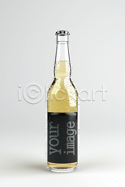 사람없음 3D PSD 디지털합성 편집이미지 맥주 맥주병 목업 물방울 병(담는) 병맥주 편집 편집소스 흰색