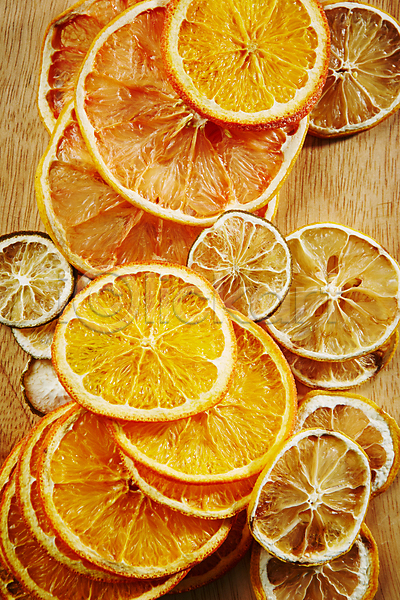사람없음 JPG 포토 하이앵글 건과일 나무배경 라임 레몬 식재료 실내 오렌지 자몽