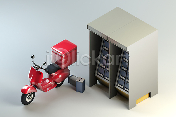 사람없음 3D PSD 디지털합성 편집이미지 3D소스 건전지 교환대 전기오토바이 전기충전 충전 충전기 편집 편집소스