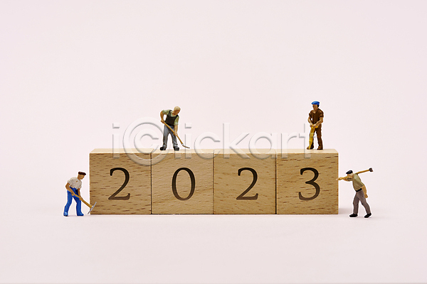 사람없음 JPG 포토 2023년 계묘년 나무블록 백그라운드 새해 숫자 스튜디오촬영 오브젝트 인물미니어처 장식 컨셉