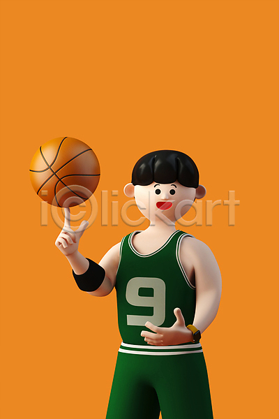 남자 성인 성인남자한명만 한명 3D PSD 디지털합성 편집이미지 3D캐릭터 공돌리기 구기 농구 농구공 농구복 농구선수 들기 상반신 월간캐릭터 제이크 편집 편집소스
