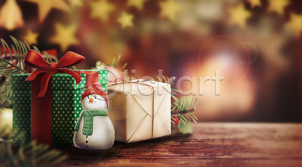 감성 따뜻함 사람없음 PSD 일러스트 갈색 겨울 눈사람 백그라운드 별 선물상자 솔잎 책상 크리스마스 크리스마스선물