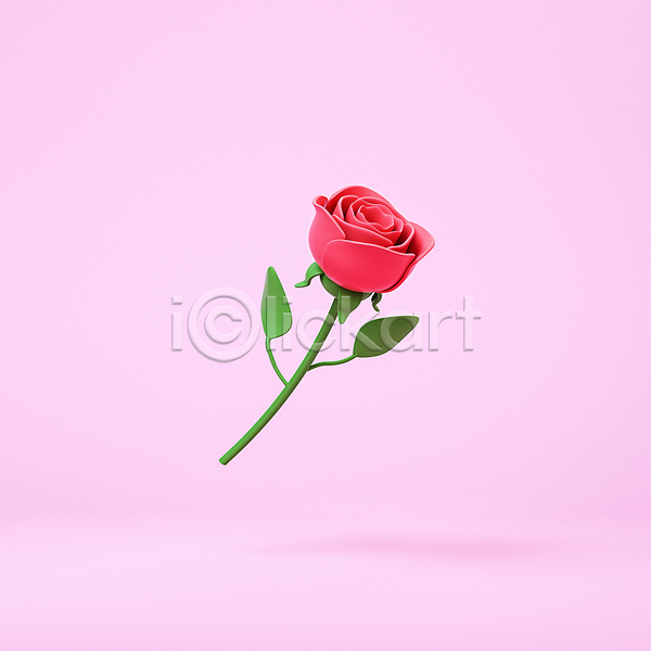 사랑 사람없음 3D PSD 디지털합성 편집이미지 3D소스 발렌타인데이 분홍색 장미 편집 편집소스