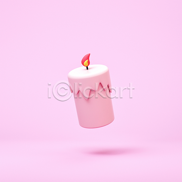 사랑 사람없음 3D PSD 디지털합성 편집이미지 3D소스 발렌타인데이 분홍색 초 촛불 편집 편집소스
