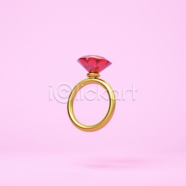 사랑 사람없음 3D PSD 디지털합성 편집이미지 3D소스 다이아몬드 반지 발렌타인데이 보석반지 분홍색 편집 편집소스
