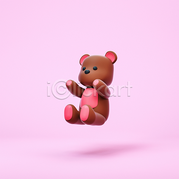 사랑 사람없음 3D PSD 디지털합성 편집이미지 3D소스 곰 곰인형 발렌타인데이 분홍색 편집 편집소스