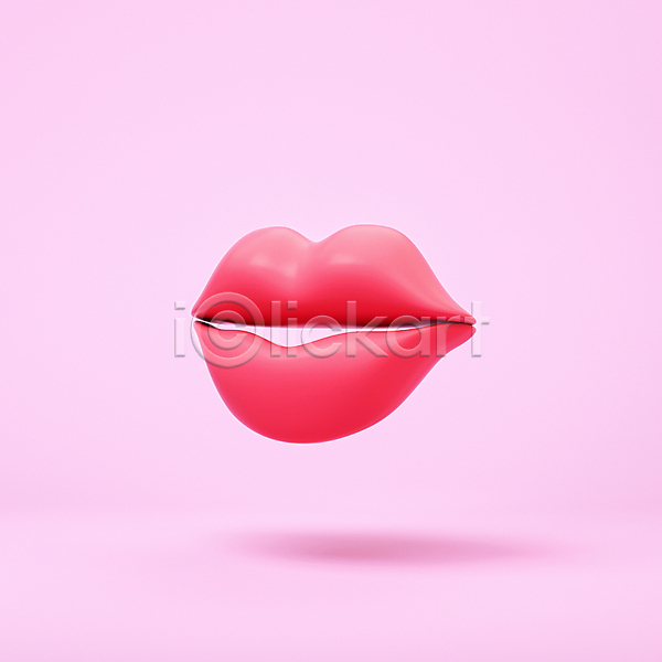 사랑 사람없음 3D PSD 디지털합성 편집이미지 3D소스 발렌타인데이 분홍색 입술 입술모양 키스마크 편집 편집소스