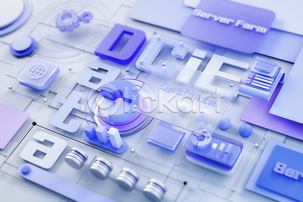사람없음 3D PSD 디지털합성 편집이미지 3D소스 공장 네트워크 데이터베이스 디지털 로우폴리 서버 연구소 연구실 파란색 편집