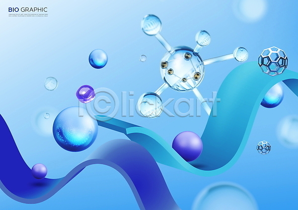사람없음 PSD 편집이미지 DNA 그래픽 물방울 바이오 원형 파란색