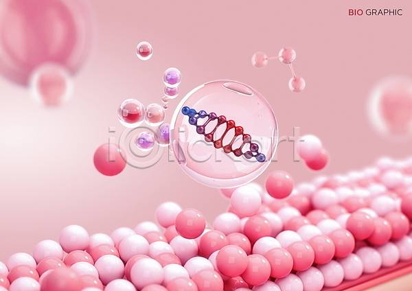 사람없음 PSD 편집이미지 DNA 그래픽 바이오 분홍색 원형